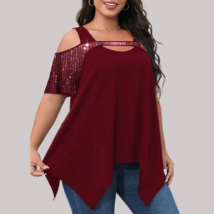 Plus Size Zomer T-Shirt Casual Katoen voor Dames