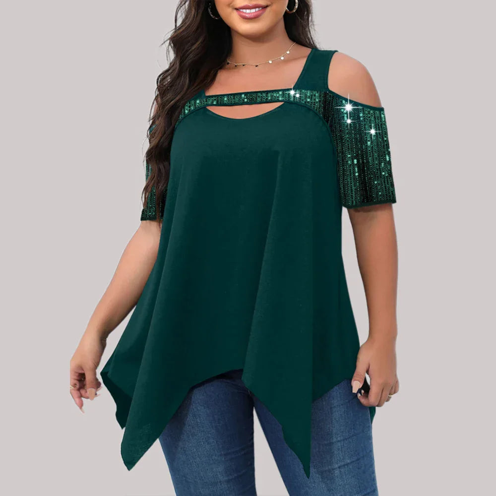 Plus Size Zomer T-Shirt Casual Katoen voor Dames