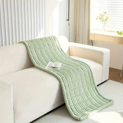 Elastische Jacquard Bankhoes met Ruches – Stretchfabric voor 3-Zits Bank en Fauteuil