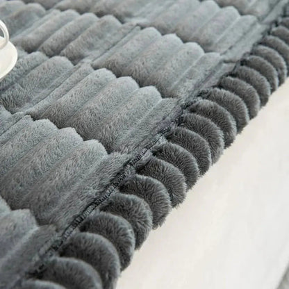 Elastische Jacquard Bankhoes met Ruches – Stretchfabric voor 3-Zits Bank en Fauteuil
