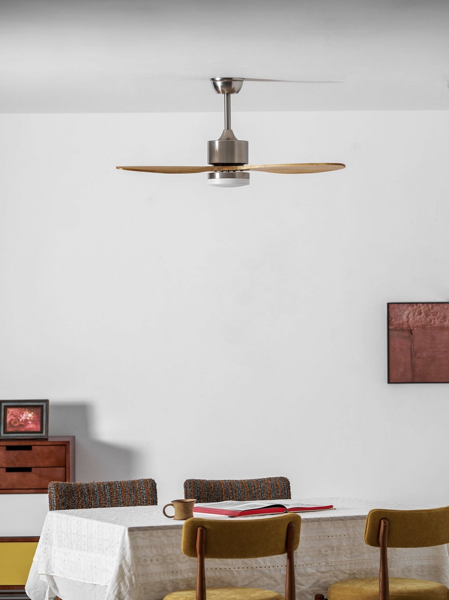 Plafondventilator met Geïntegreerde LED-verlichting – Dimmeerbaar & Verstelbaar – Stil & Energiebesparend