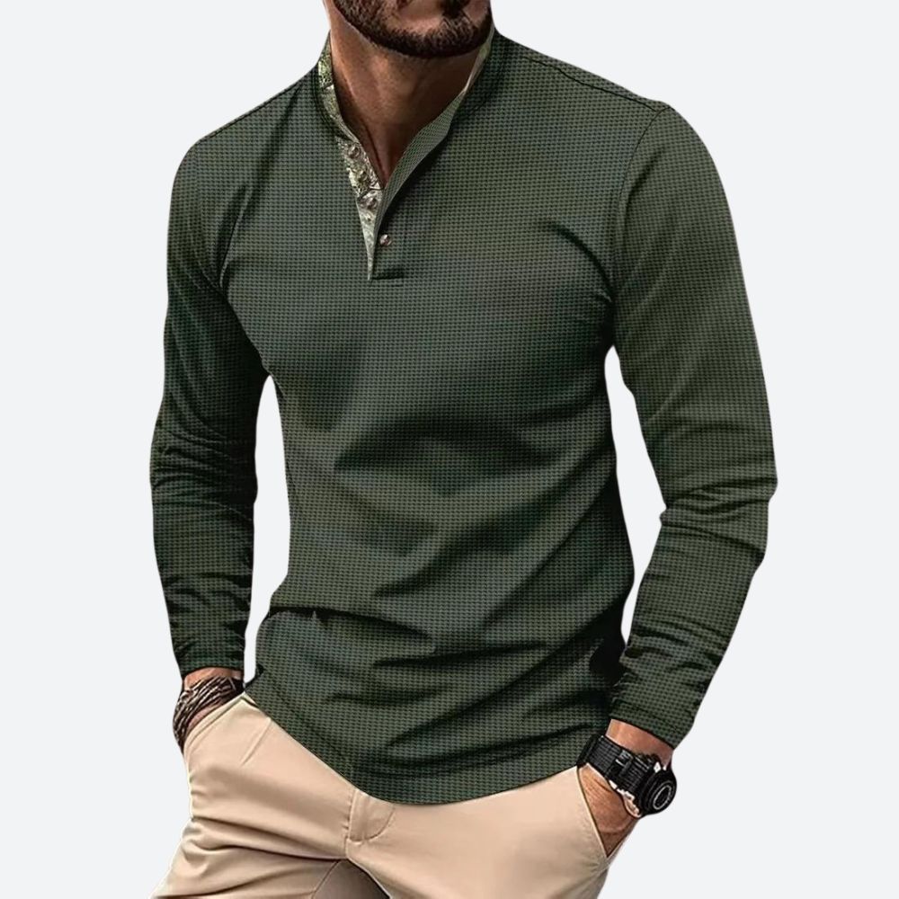 Heren Polo Shirt Lange Mouw Comfortabel Transpirerend - StudioMarella