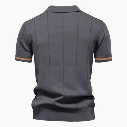 Polo met korte rits en klassieke kraag
