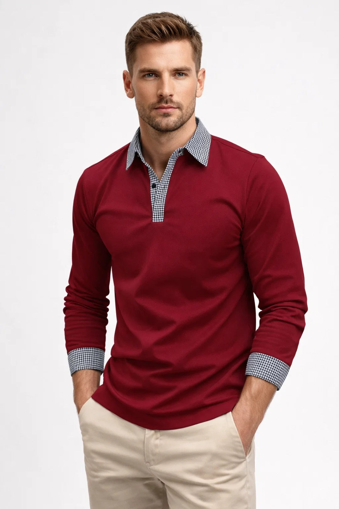 Polo Heren Lange Mouw Comfortabel voor Herfst en Winter - StudioMarella