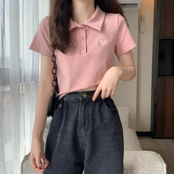 Luxe Polo Met Geborduurde Details Zomerse Stijl