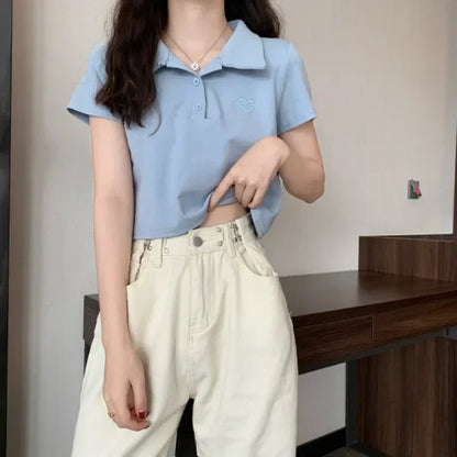 Luxe Polo Met Geborduurde Details Zomerse Stijl
