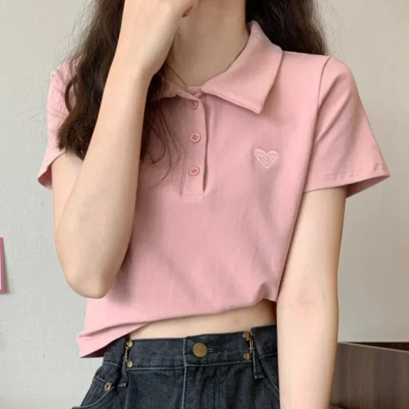 Luxe Polo Met Geborduurde Details Zomerse Stijl