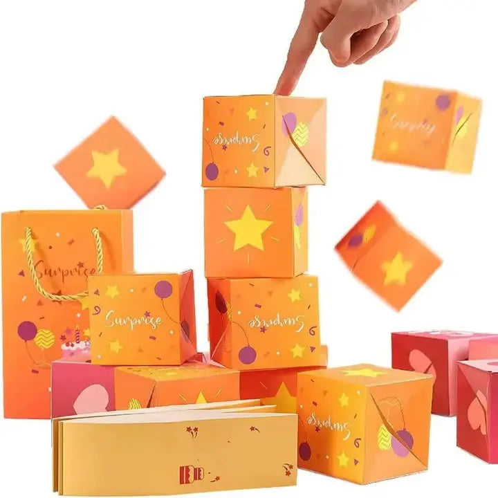 Pop-up Verrassing Geschenkdoos met Springende Boxjes – Verrassingscadeau voor Verjaardag Jubileum Valentijn