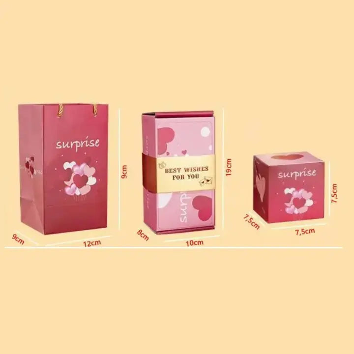 Pop-up Verrassing Geschenkdoos met Springende Boxjes – Verrassingscadeau voor Verjaardag Jubileum Valentijn