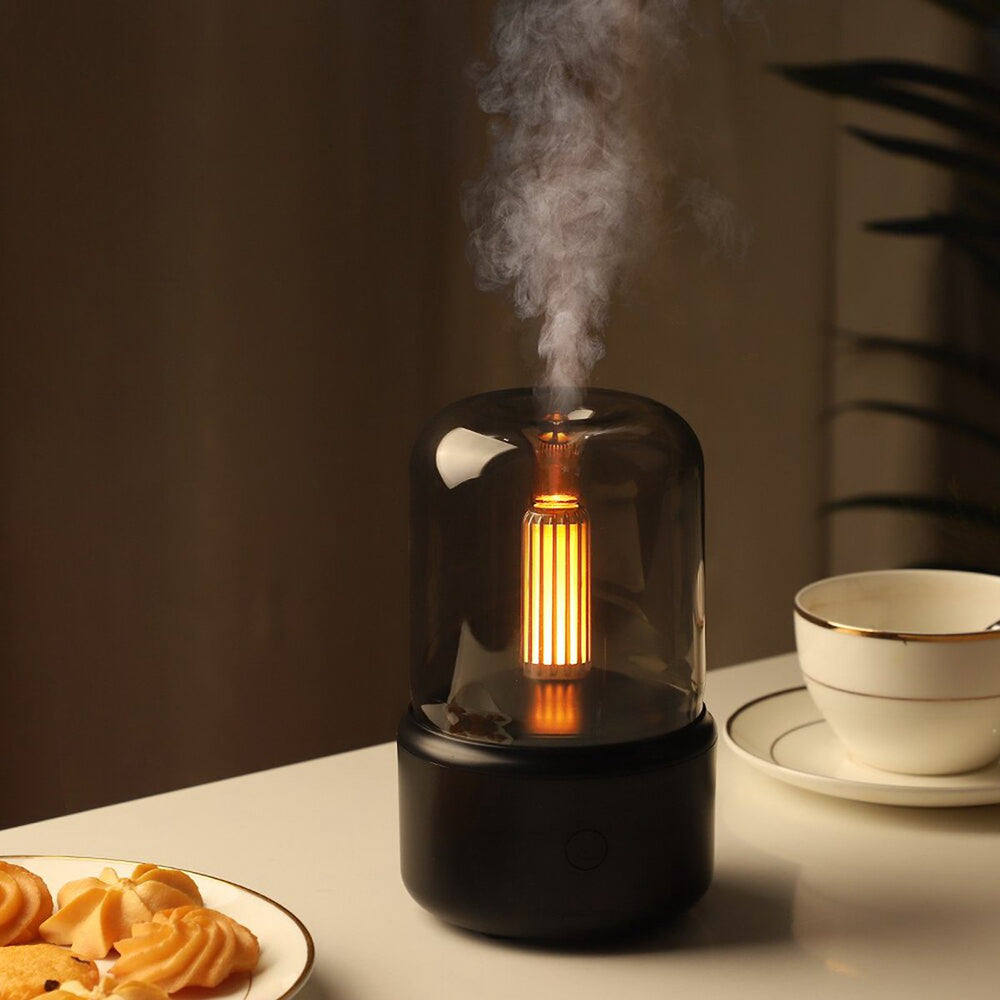 Luchtbevochtiger Ultrasoon Compact 120ml Met LED Verlichting Aroma Diffuser