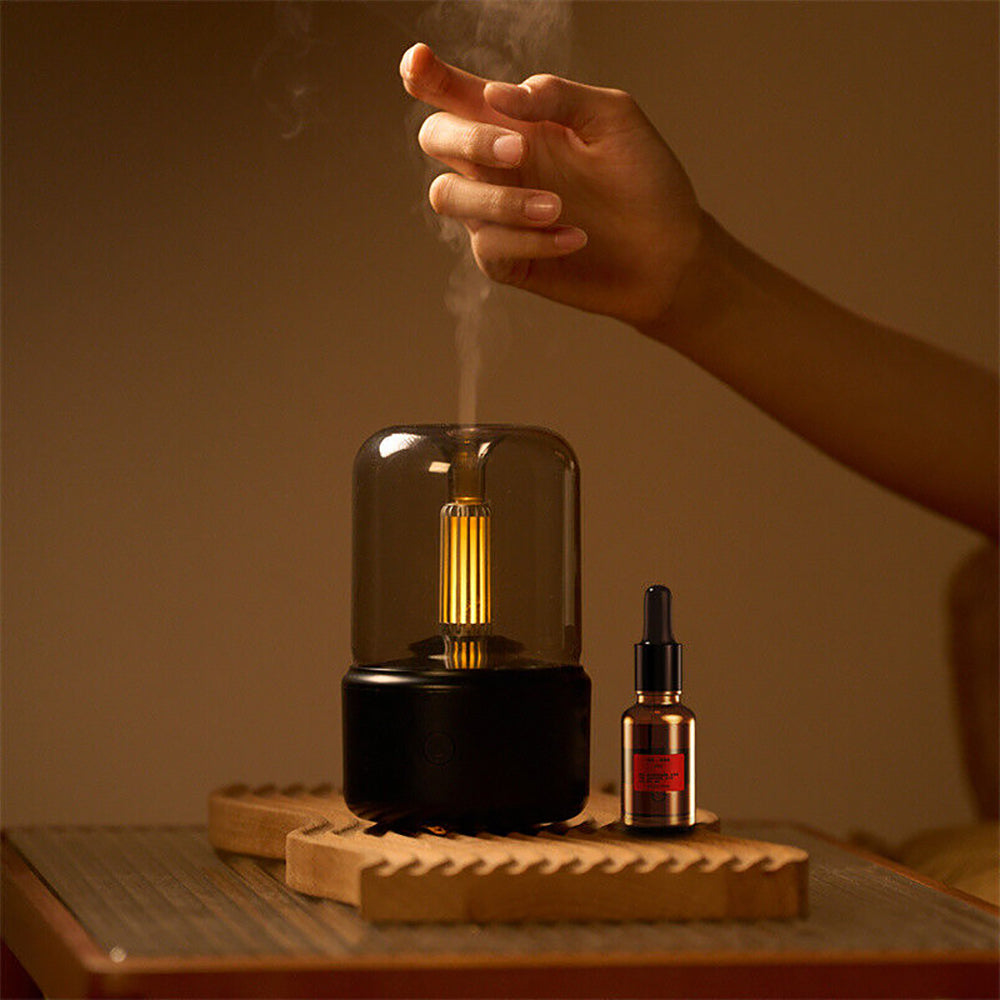 Luchtbevochtiger Ultrasoon Compact 120ml Met LED Verlichting Aroma Diffuser