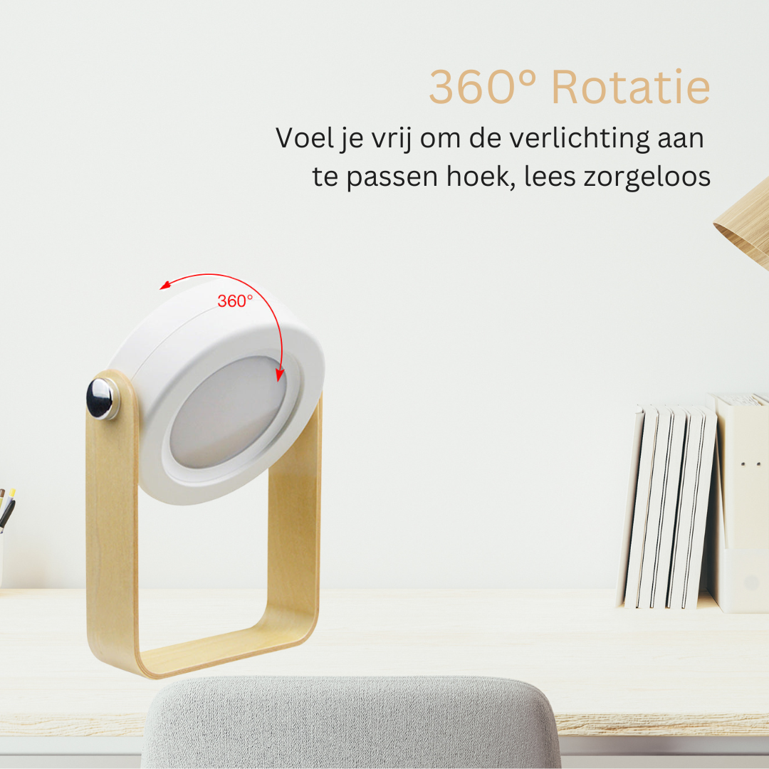 Opvouwbare LED-Leeslamp met USB-Oplaadpoort – Oogvriendelijk Leeslicht zonder Schittering voor Lezen, Werken & Studeren
