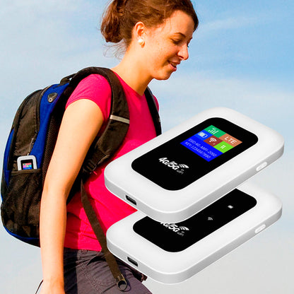 Draagbare 5G WiFi Router – Veilige Mobiele Internetverbinding voor Camper, Caravan en Reizen | 10 Apparaten | 150 Mbps
