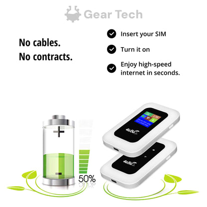 Draagbare 5G WiFi Router – Veilige Mobiele Internetverbinding voor Camper, Caravan en Reizen | 10 Apparaten | 150 Mbps
