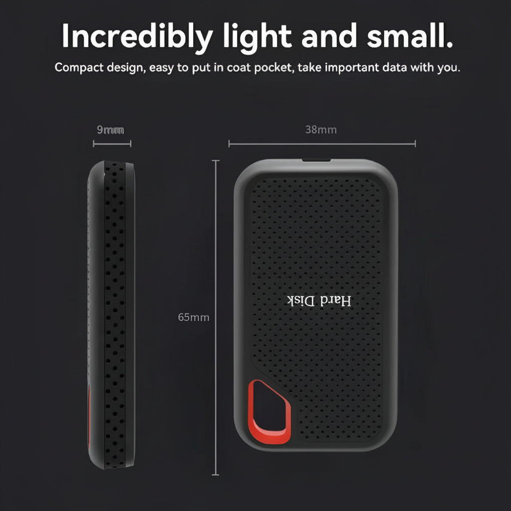 Draagbare SSD Schijf USB-C 500GB-256TB Externe Harde Schijf Compacte Opslag Snelle Datatransfer Mobiel