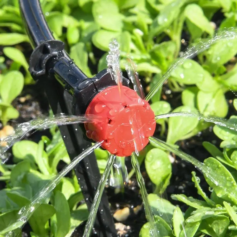 Druppelaar Instelbaar 360° PP POM Kunststof 4mm Slang 100 Stuks Druppelirrigatie Tuin Moestuin Bloempot Gazon Waterbesparend