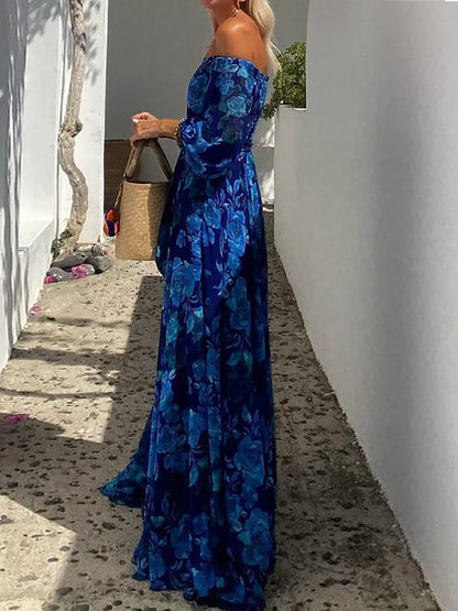 Kleurrijke Maxi Jurk met Print en Patchwork Ontwerp