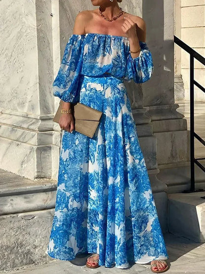 Kleurrijke Maxi Jurk met Print en Patchwork Ontwerp