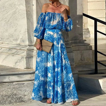 Kleurrijke Maxi Jurk met Print en Patchwork Ontwerp