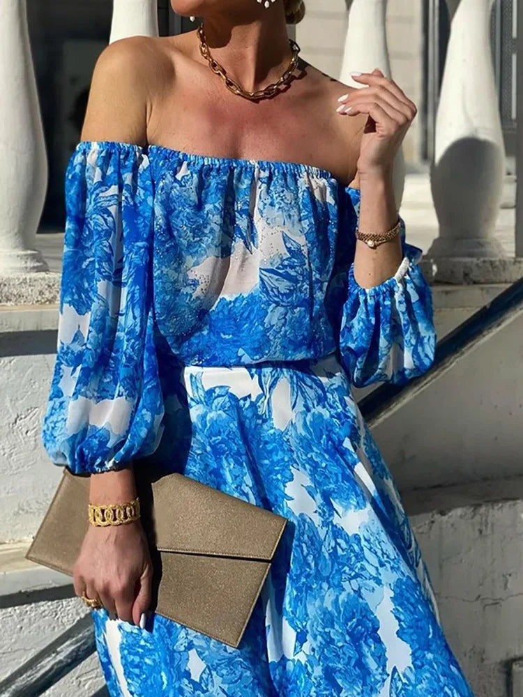 Kleurrijke Maxi Jurk met Print en Patchwork Ontwerp