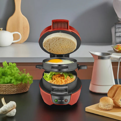 Elektrische Tosti-ijzer voor Perfect Gegrilde Broodjes & Sandwiches - Snelle Bereiding & Antiaanbaklaag