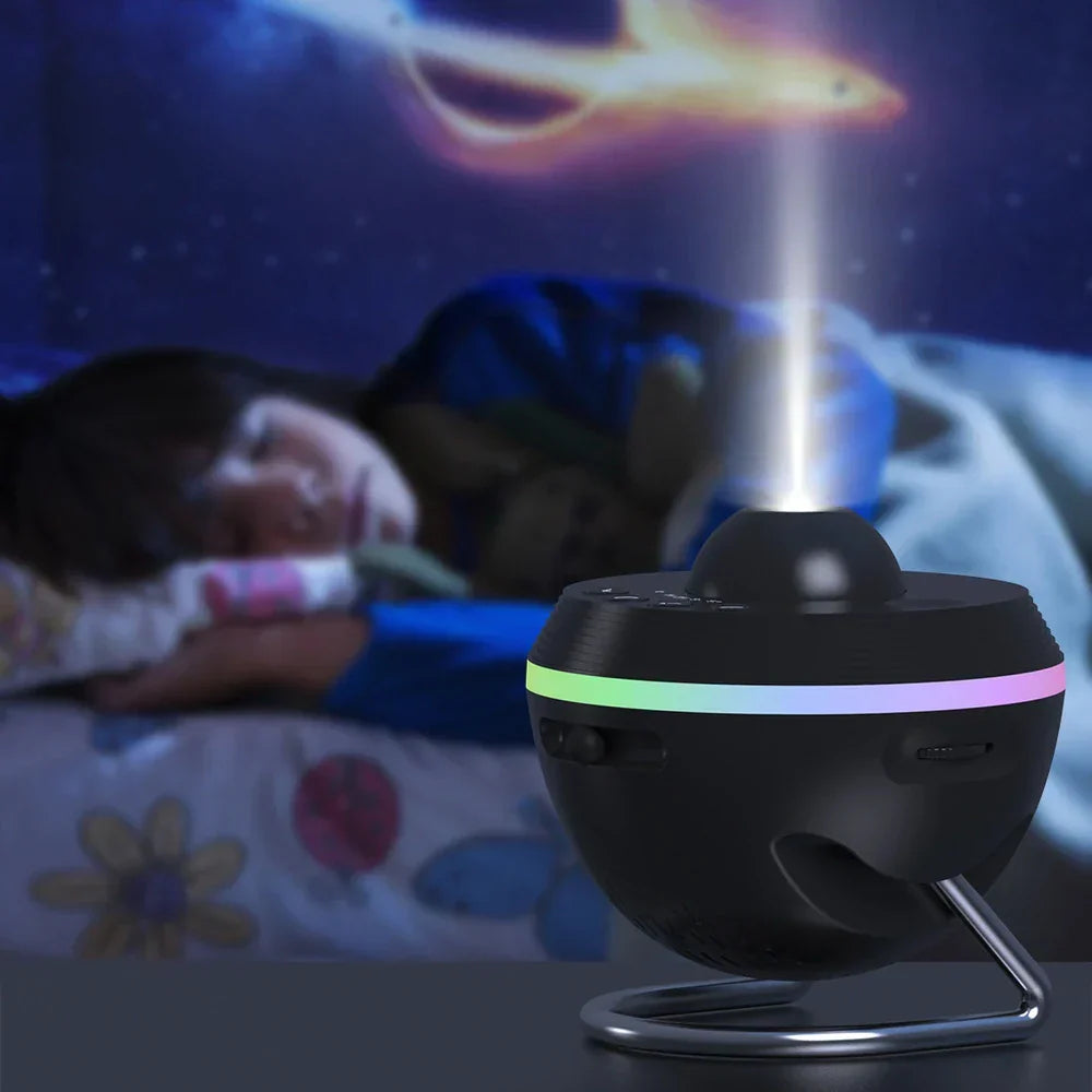 Sterrenprojector voor Slaapkamer LED Galaxy Projectorlamp met Timer Zwart/Wit