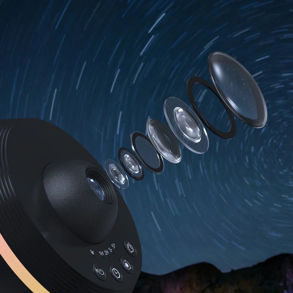 Sterrenprojector voor Slaapkamer LED Galaxy Projectorlamp met Timer Zwart/Wit