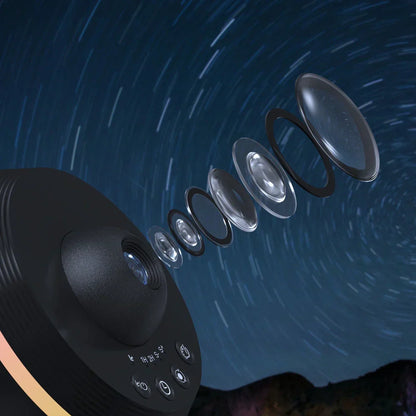 Sterrenprojector voor Slaapkamer LED Galaxy Projectorlamp met Timer Zwart/Wit