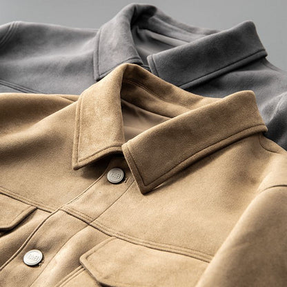 Suède Jas Heren Reuben Stijl Leerlook