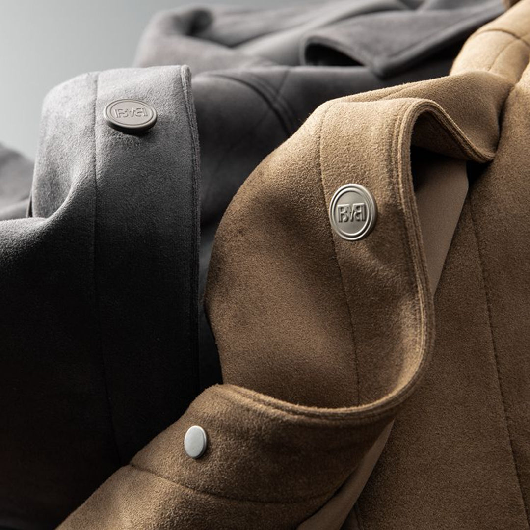 Suède Jas Heren Reuben Stijl Leerlook