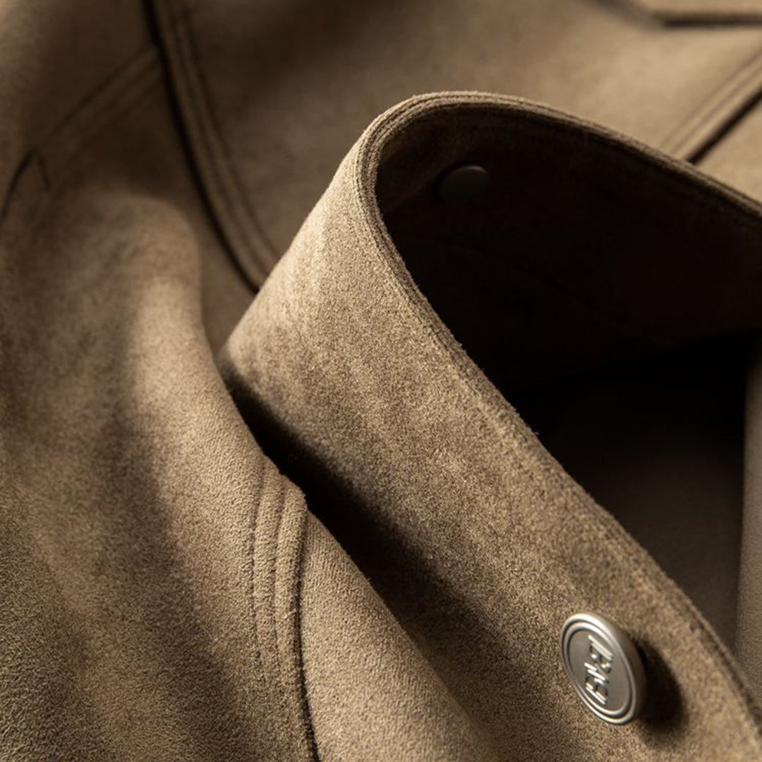 Suède Jas Heren Reuben Stijl Leerlook