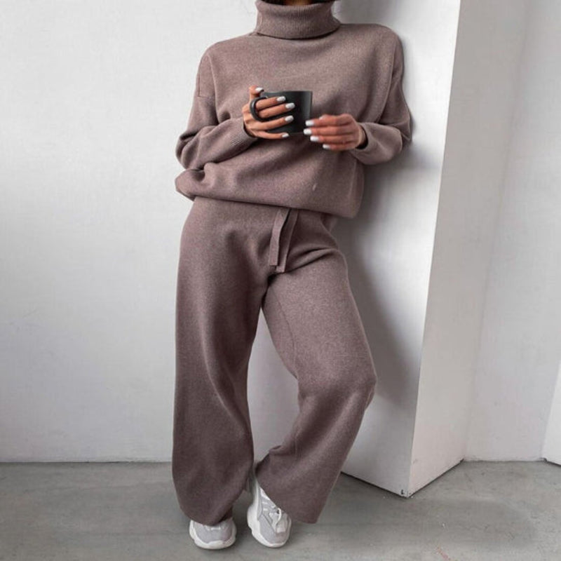 Dames Sweaterset met Coltrui – Comfortabele Alledaagse Set