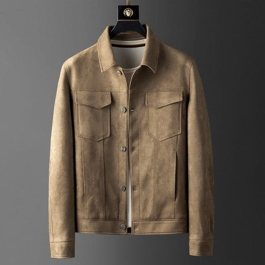 Suède Jas Heren Reuben Stijl Leerlook - StudioMarella