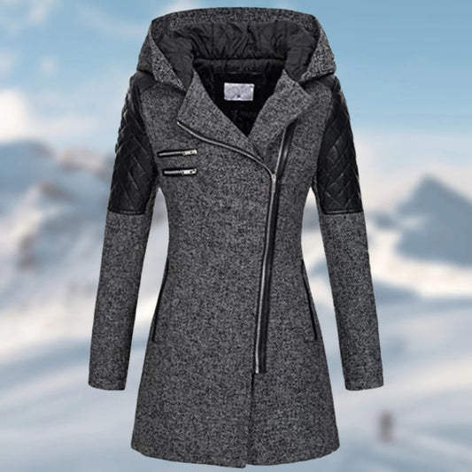 Dames Jas Capuchon Asymmetrische Rits Waterdicht - StudioMarella