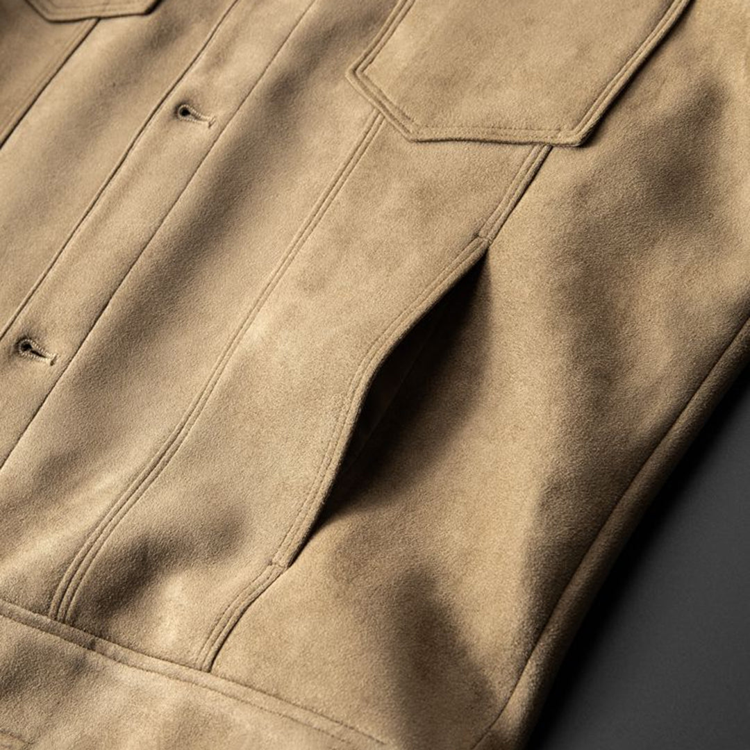 Suède Jas Heren Reuben Stijl Leerlook