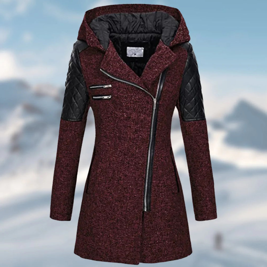 Dames Jas Capuchon Asymmetrische Rits Waterdicht