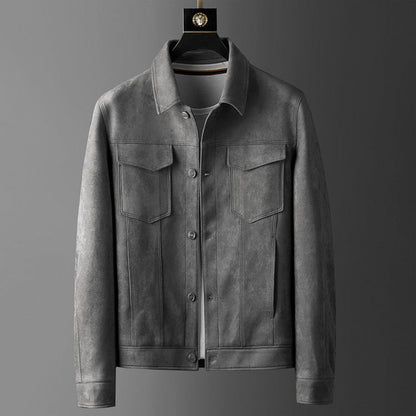 Suède Jas Heren Reuben Stijl Leerlook