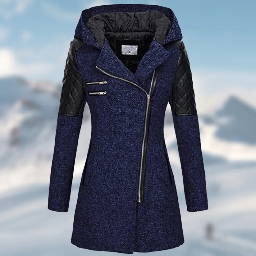 Dames Jas Capuchon Asymmetrische Rits Waterdicht