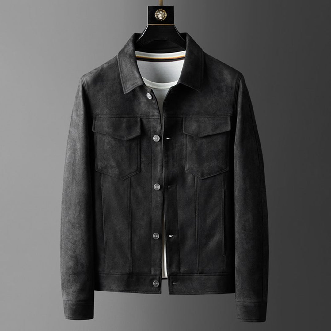 Suède Jas Heren Reuben Stijl Leerlook