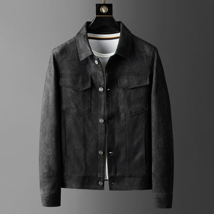 Suède Jas Heren Reuben Stijl Leerlook