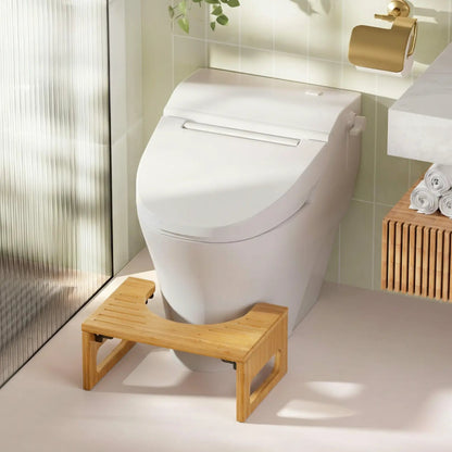 Inklapbare Bamboe Toiletsteun met Antislip Voetjes 41×27×18cm voor Stabiele Houding en Comfort