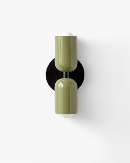 Wandlamp Dubbele Ronde Kap Zwart Frame Warm Sfeerlicht Slaapkamer Woonkamer Gang Minimalistische Wandverlichting Modern Japandi Scandinavisch Interieur