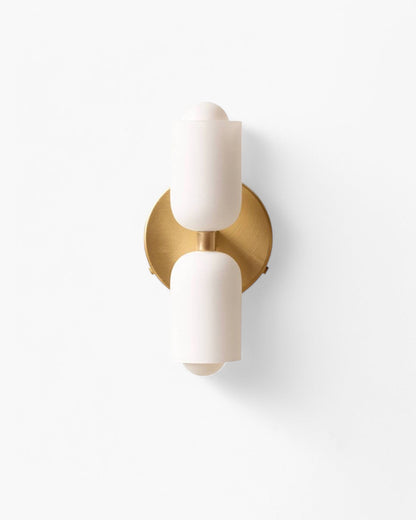 Wandlamp Dubbele Ronde Kap Zwart Frame Warm Sfeerlicht Slaapkamer Woonkamer Gang Minimalistische Wandverlichting Modern Japandi Scandinavisch Interieur