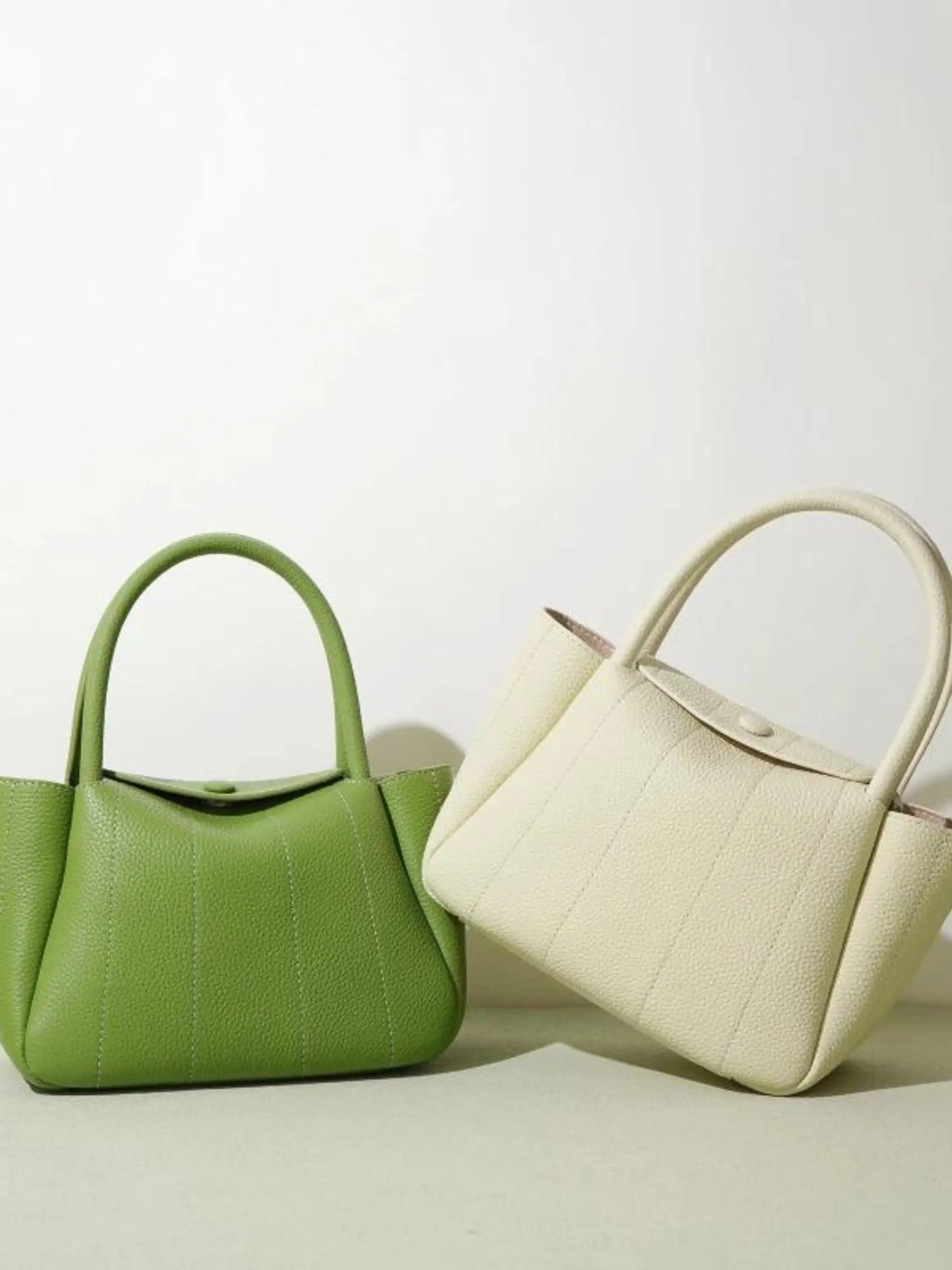 Leren Schoudertas Groen Simpel Stijlvol Design