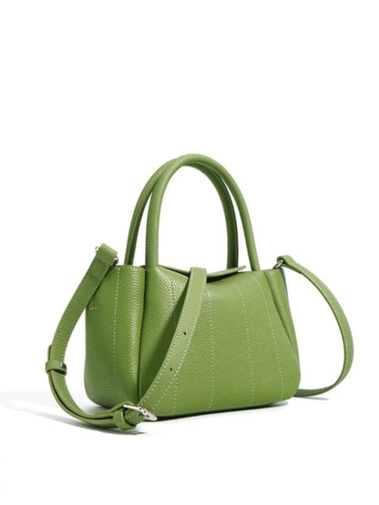 Leren Schoudertas Groen Simpel Stijlvol Design