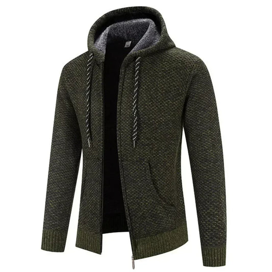 Heren Winterjas Gevoerd Sherpa Jas Met Capuchon Warm - StudioMarella