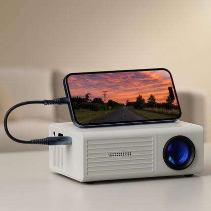 Compacte HD-Projector 3000 Lumen LED Thuisbioscoop Mobiel Outdoor Beamer Draagbaar HDMI USB Home Cinema