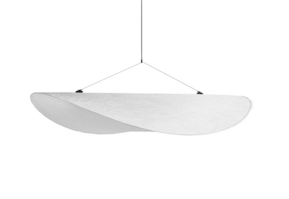 Organische design hanglamp van Tyvek met dimbare LED – moderne wolkvormige plafondlamp 129 cm