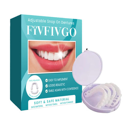 Opzetprothese SnapSmile Instelbare Tandprothese Wit Cosmetisch | Natuurlijk Lachje Zonder Tandarts Flexibele Pasvorm Herbruikbaar