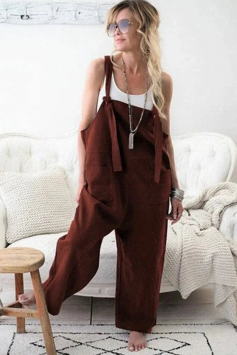 Vrouwelijke Jumpsuit Broek Met Blouse Combinatie